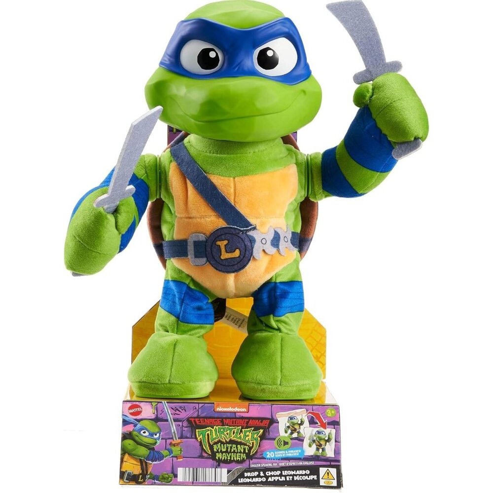 Mattel Teenage Mutant Ninja Turtles: Mutant Mayhem Leonardo Plush Toy New Box